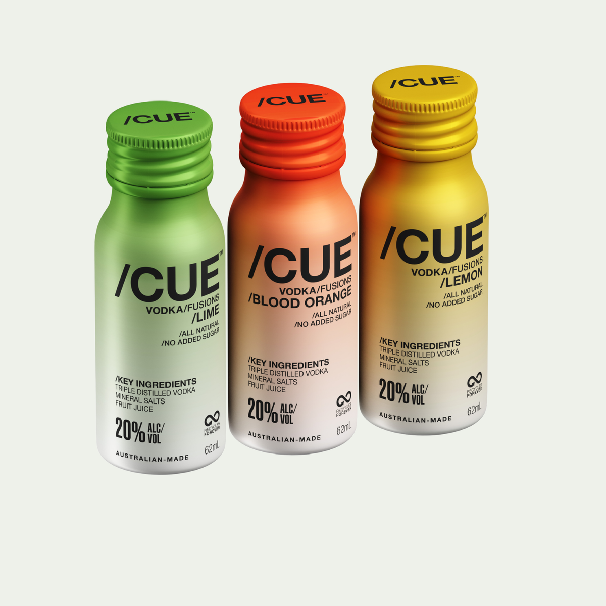 /CUE VODKA/FUSIONS - MIXED 3-PACK