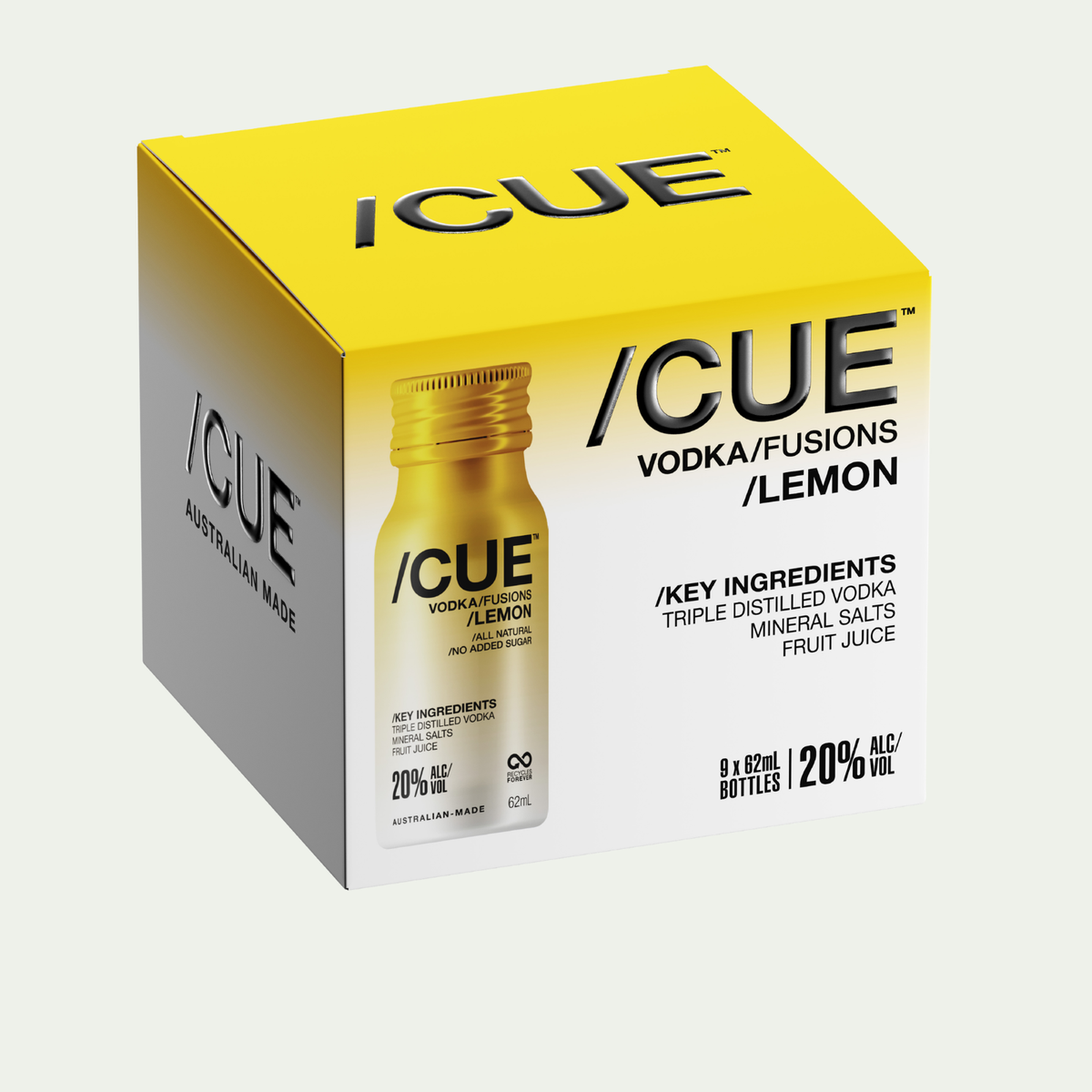 /CUE VODKA/FUSIONS /LEMON 9-Pack