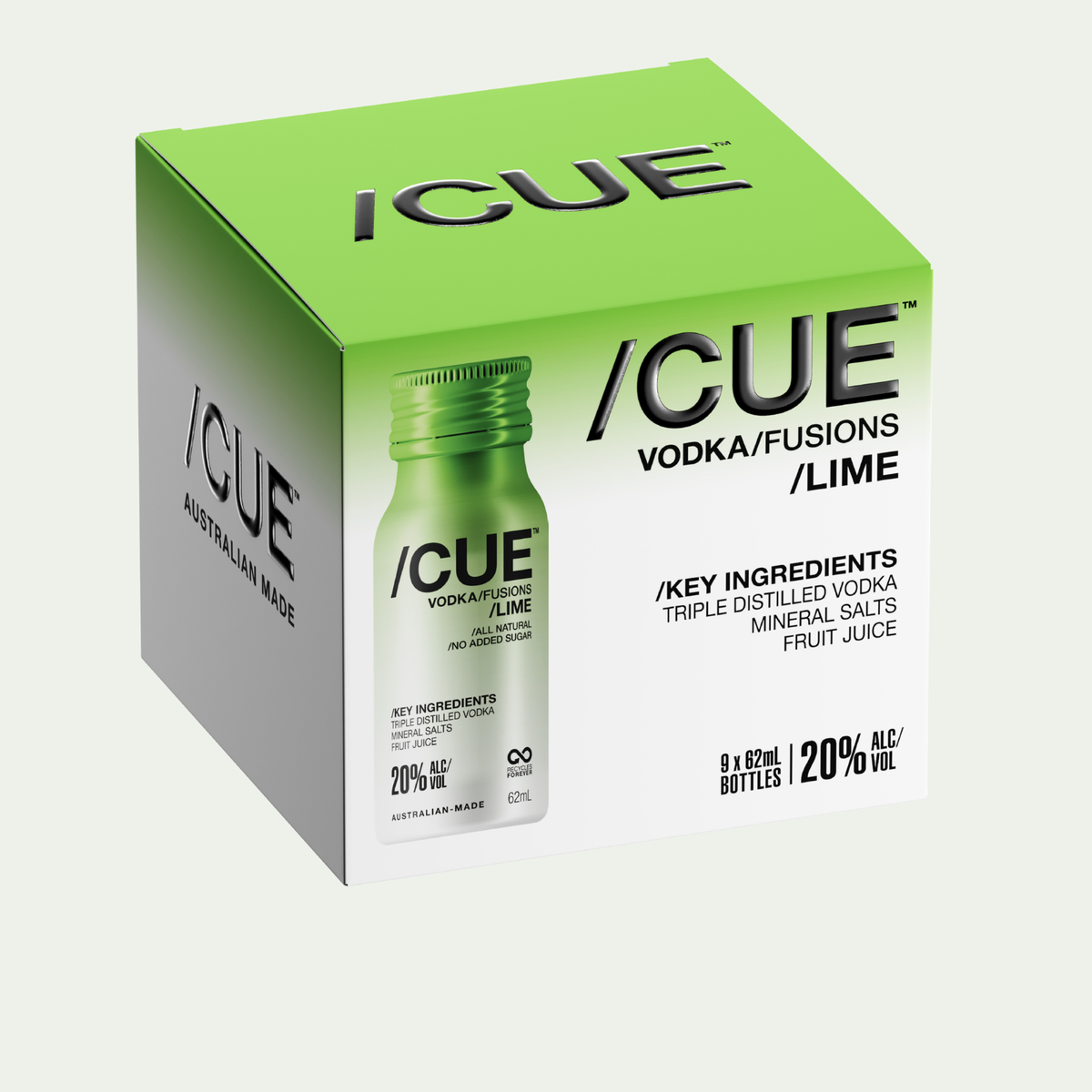/CUE VODKA/FUSIONS /LIME 9-Pack